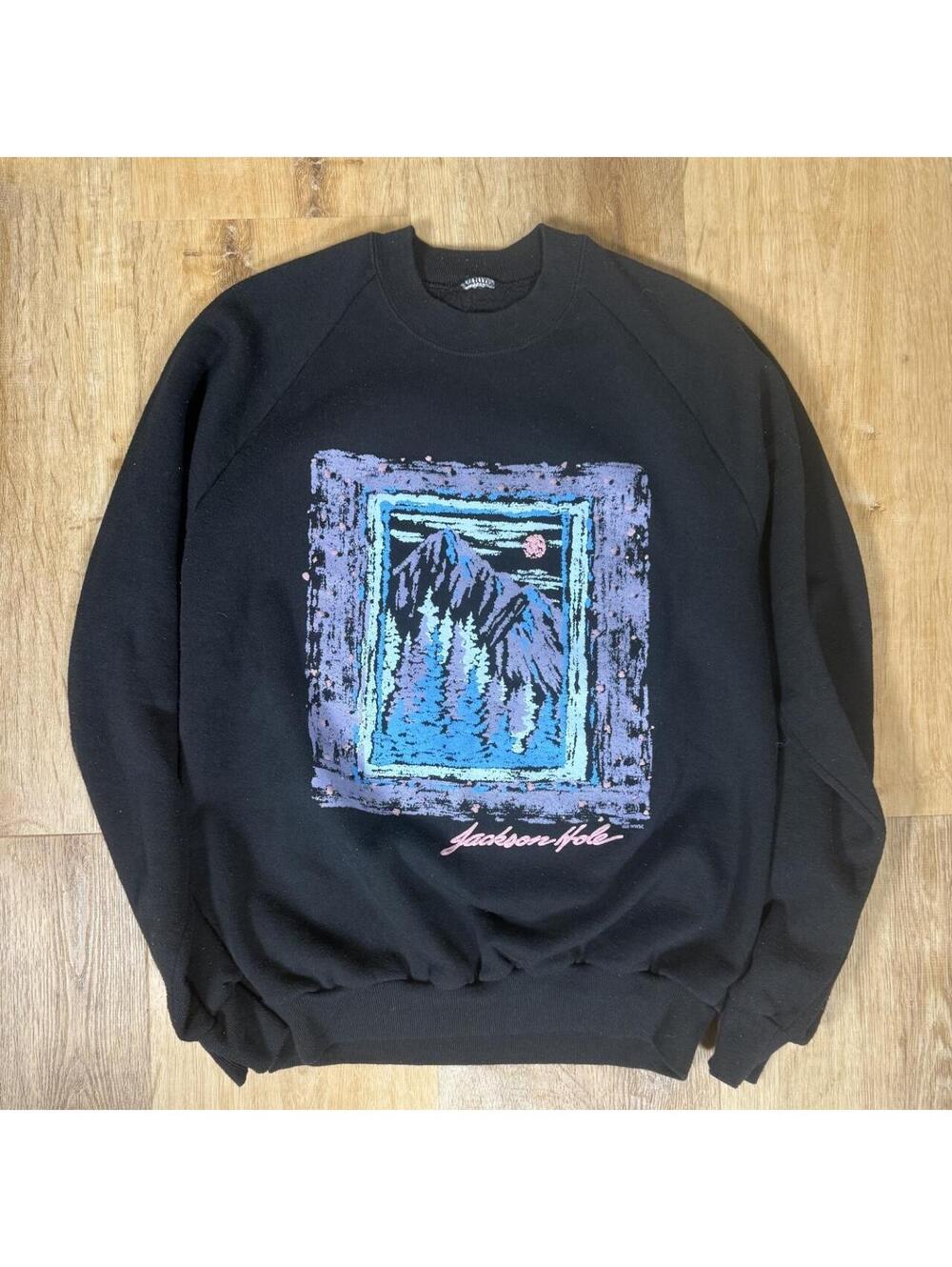 90s Jackson Hole, Wyoming Crewneck Sweatshirt Fits L